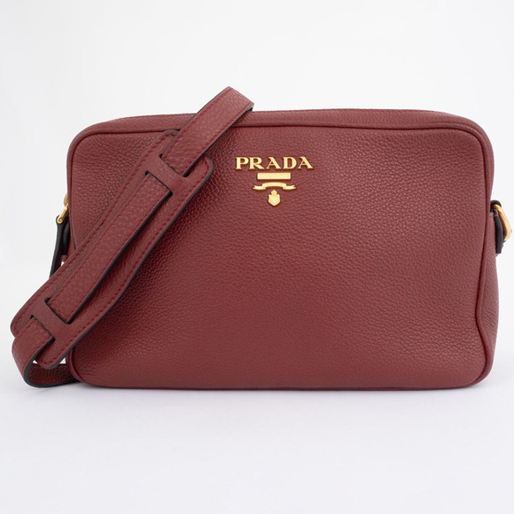PRADA Red Leather Shoulder Bag - Picture 1 of 12